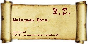 Weiszman Dóra névjegykártya