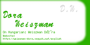 dora weiszman business card